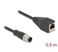 Delock m12 cable adaptador con codificación d de 4 entradas macho a r