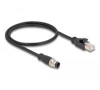 Delock m12 cable adaptador con codificación d de 4 pin macho a rj45 m