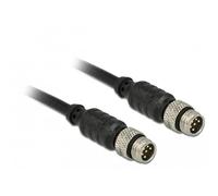 DeLock M8 - Cable de Sensor y accionador (Conector de 6 Pines a Conector de 6 Pines, Impermeable, 10 cm)