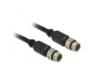 DeLock M8 - Cable de Sensor y accionador (Conector de 6 Pines a Conector de 6 Pines, Impermeable, 10 cm)
