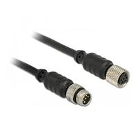 DeLock M8 - Cable de Sensor y actuador (6 Pines Macho a 6 Pines, Resistente al Agua, 1 m)