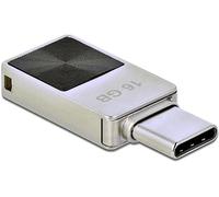 Delock Memoria USB 3.2 Gen 1 USB-C de 16 GB, Carcasa metálica, Color Plateado