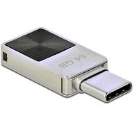 Delock Memoria USB 3.2 Gen 1 USB-C de 64 GB, Carcasa de Metal, Color Plateado