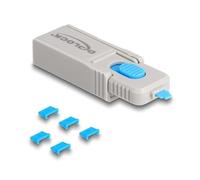 DELOCK 20925 - Juego de bloqueo de puerto Micro-USB (1 llave, 5 cerraduras)