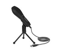 DELOCK Micrófono Condensador USB, micrófono de pie, micrófono de grabación con Soporte de Mesa para PC y portátil, Plug & Play, Ideal para Juegos, Podcast, Skypen y Cantar, 65939