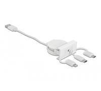 Delock módulo easy 45 cable retráctil usb 2.0 3 en 1 usb tipo-a a us