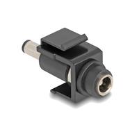 Delock módulo keystone dc 5,5 x 2,1 mm hembra a cc 5,5 x 2,1 mm macho
