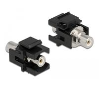 Delock módulo keystone rca hembra > rca hembra blanco/negro