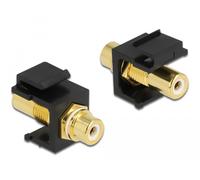 Delock módulo keystone rca hembra > rca hembra chapado en dorado y bl