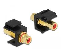 Delock módulo keystone rca hembra > rca hembra chapado en dorado y ro