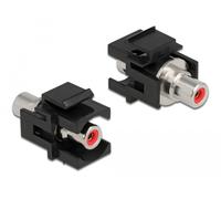 Delock módulo keystone rca hembra > rca hembra rojo/negro