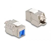 DELOCK Módulo Keystone RJ45 Hembra a LSA Cat.6A sin Herramientas con Cubierta Antipolvo Azul Marca