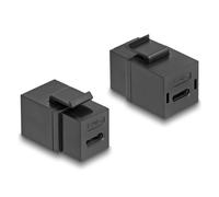 Delock módulo keystone usb 2.0 type-c hembra a hembra negro