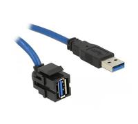 DELOCK Módulo Keystone USB 3.0 A Hembra 250° > USB 3.0 A Macho con 1,5 m Cable Marca