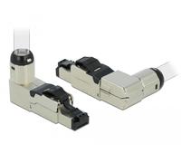 Delock montaje de enchufe rj45 cat.6a en metal sesgado