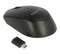 DELOCK Optische 3-Tasten Mini-Maus USB-C 2.4GHz wi NUEVO