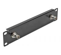 Delock Panel 10" con 2 conectores BNC, 1U, negro, 50 Ohm, metal