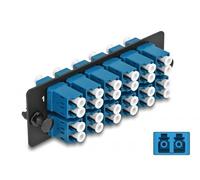 DeLOCK Panel adaptador de fibra óptica LC Duplex UPC 12 puertos azul