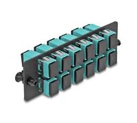 Delock Panel Adaptador de Fibra óptica SC Simplex OM4 12 Puertos Aqua
