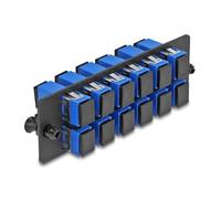 DeLOCK Panel Adaptador de Fibra óptica SC Simplex UPC 12 Puerto Azul