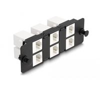 DELOCK Panel Adaptador Keystone de 6 Puertos Negro Marca