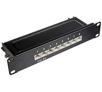 Delock Panel de conexión de 10 Pulgadas, 8 Puertos, Cat.6A, 1U, Negro