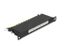 Delock Panel de conexión de 10 Pulgadas, 8 Puertos, categoría 6 A, 0,5 U, Color Negro