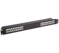 Delock Panel de conexión de 19 Pulgadas, 16 Puertos Cat.6A 1U, Color Negro