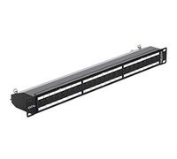 Delock Panel de conexión de 19 pulgadas, 24 puertos, cat. 6 A, negro