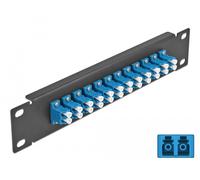 Delock panel de conexión de fibra óptica de 10? de 12 puertos lc d