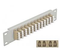 Delock panel de conexión de fibra óptica de 10? de 12 puertos lc q