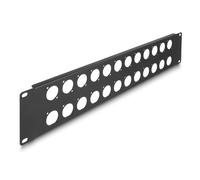 Delock panel de conexión tipo-d de 19?, 24 puertos 2u negro