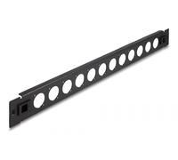 DeLOCK Panel de conexión Tipo D de 19 Pulgadas y 12 Puertos, sin Herramientas, Negro