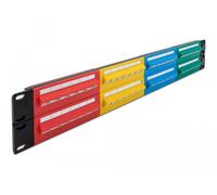 Delock panel de conexiones de 19? de 48 puertos cat.5e 2u de colores