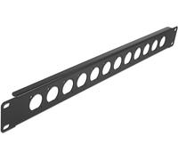 Delock Panel de Conexiones Tipo D de 12 Puertos, Color Negro.