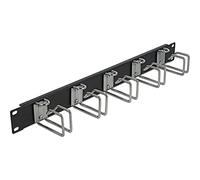 Delock - Panel de gestión de Cables de 19 Pulgadas, Color Negro