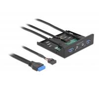 Delock panel frontal de 3.5? usb 3.2 gen 1 2 x usb tipo-a + hd-audio