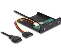 DELOCK Panel Frontal DE 3.5" USB 3.2 Gen 1 2 X USB Type-C™ + 2 X USB Tipo-A 3.0