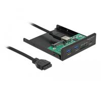 Delock panel frontal de 3.5? usb 5 gbps 1 x usb type-c + 2 x usb tip