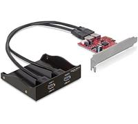 Delock Panel Frontal USB 3.0 de 2 Puertos con Tarjeta PCI Express