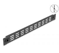 Delock Panel rack 19" 1U con ventilación, montaje sin herramientas, negro