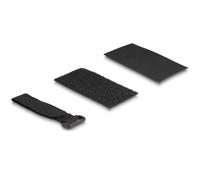 Delock parche de tela autoadhesiva con juego de bridas para cables de