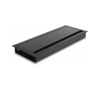 DeLOCK Pasacables para Mesa con Cepillo 300 x 120 x 28 mm Negro - Kit de Montaje en Aluminio