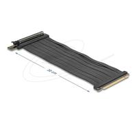 Delock PCI Express 5.0 x16 - Tarjeta elevadora con Cable (30 cm, ángulo de 90°, Color Negro)