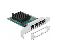 DeLOCK PCI Express x1 Tarjeta de Red Gigabit LAN 4 Puertos RJ45, Controlador Realtek RTL8111F, Interno para Windows 10/8.1
