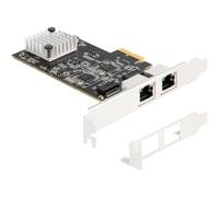 DeLock Tarjeta de red interna 81261 PCI Express x2 5 Gbit/s Dual RJ45 VLAN Low Profile