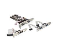 DeLock PCIe card con 4 puertos serie y 1 puerto paralelo, circuito integrado Moschip, para Windows 2000/XP/Server-2003/Vista