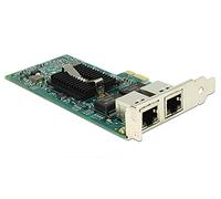 DeLock Tarjeta de red 89944 – PCIe x1, 2x RJ45 Gigabit, perfil bajo, i82576