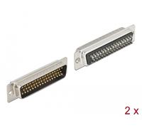 Delock pin de metal macho d-sub hd 50, versión para soldar, 2 piezas