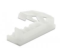 Delock portacable plano con clip de bloqueo autoadhesivo atornillable
